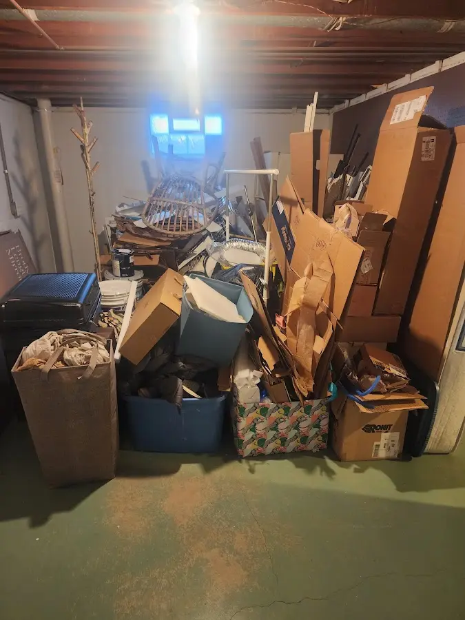 Roll-off dumpster container at job site for 2 Yard Dumpster Rental in South Middleton